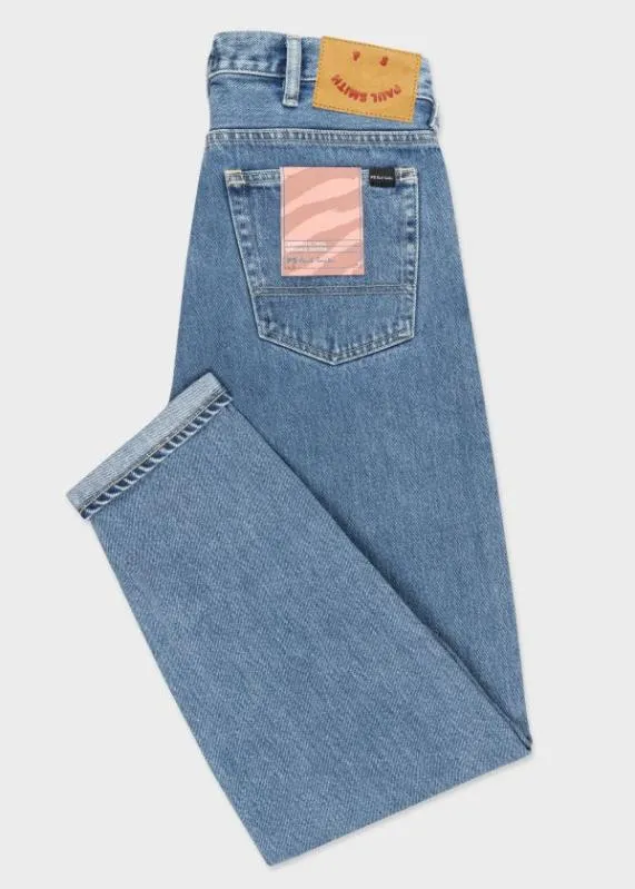 Mens TaperedFit Cropped 039Authentic Twill039 Jeans Paul Smith Jeans
