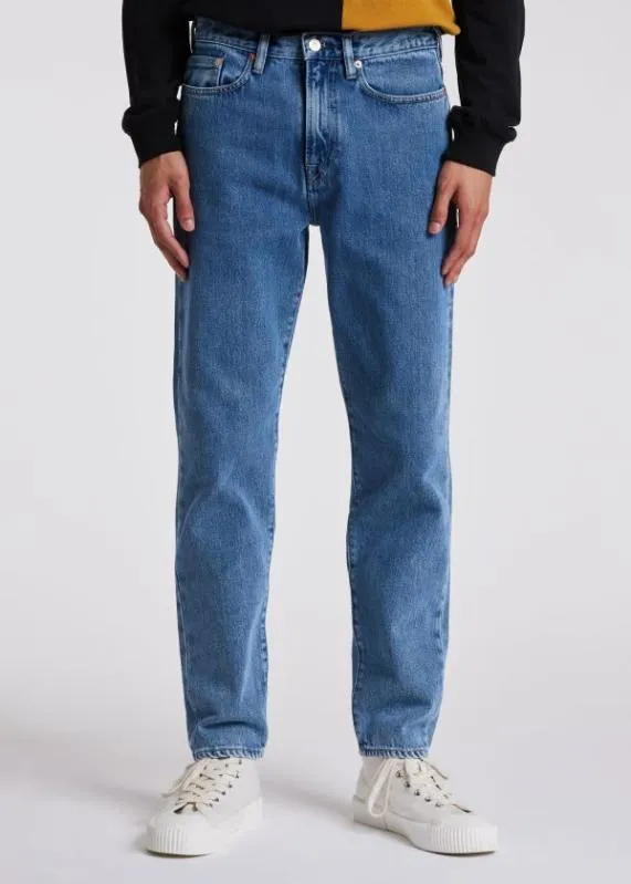Mens TaperedFit Cropped 039Authentic Twill039 Jeans Paul Smith Jeans