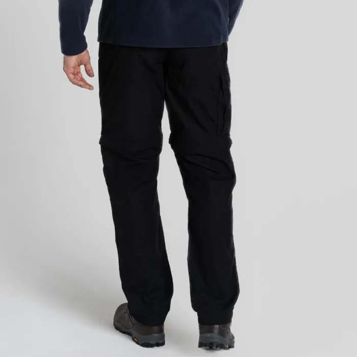 Mens Walking Trousers Craghoppers Expert Kiwi Tailored Convertible Trousers Black Mens Walking Trousers Craghoppers Expert Kiwi Tailored Convertible Trousers Black