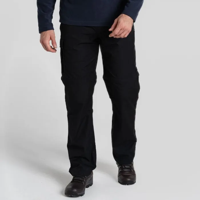 Mens Walking Trousers Craghoppers Expert Kiwi Tailored Convertible Trousers Black Mens Walking Trousers Craghoppers Expert Kiwi Tailored Convertible Trousers Black