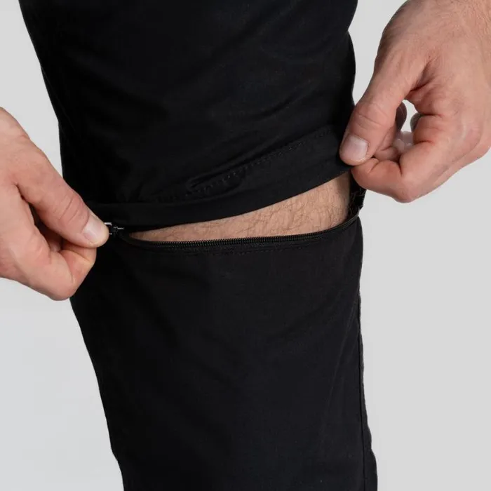 Mens Walking Trousers Craghoppers Expert Kiwi Tailored Convertible Trousers Black Mens Walking Trousers Craghoppers Expert Kiwi Tailored Convertible Trousers Black