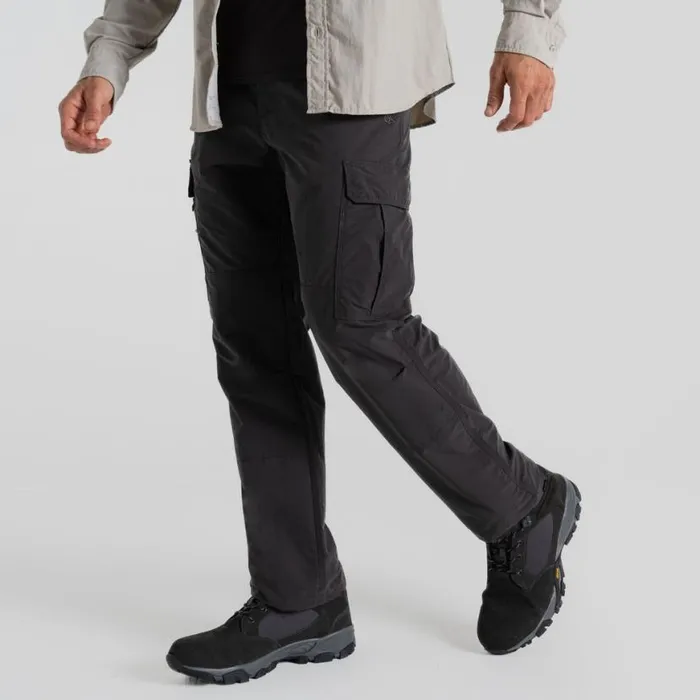 Mens Walking Trousers Craghoppers NosiLife Cargo Trouser III Black Pepper