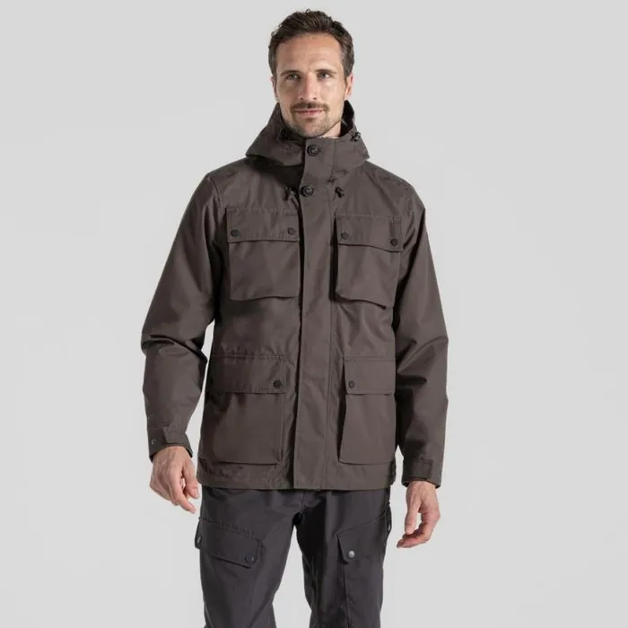 Mens Waterproof Jackets Craghoppers Hartley Waterproof Jacket Woodland Green