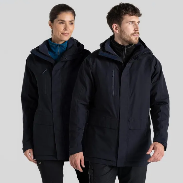 MensWomens Waterproof Jackets Craghoppers Expert Kiwi Pro Stretch 3in1 Jacket Dark Navy