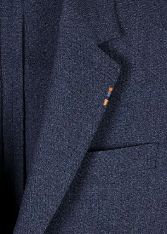Mens Wool Nep SuitTwoPly Hopsack ThreeButton BlazerSlate Blue Wool Pants Paul Smith Suits