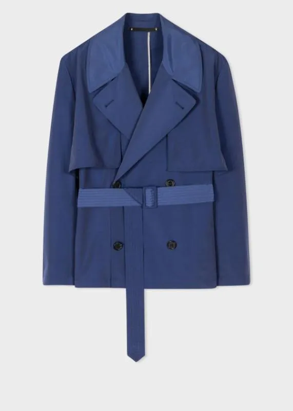 Mens WoolNylon Cropped Mac Paul Smith Coats and Jackets