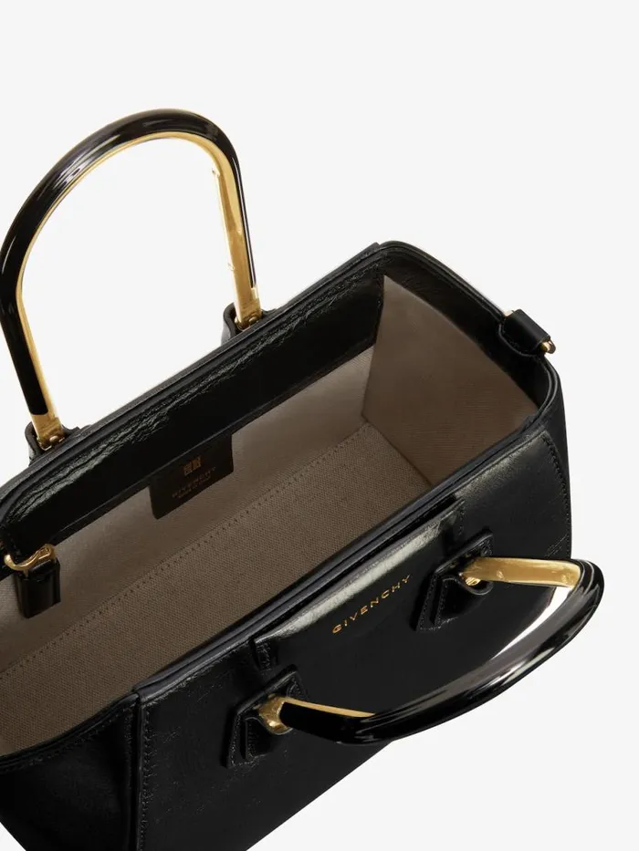 Mini Antigona Bag In Leather With Metal Handles Black Women Givenchy Crossbody Bags