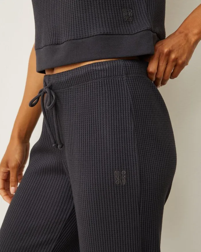 MONROW Pants Waffle Crop Lounge Sweat 8211 Women