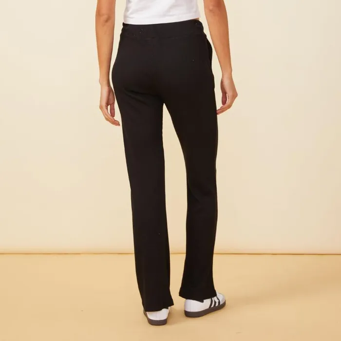 MONROW Sweats Rib Straight Leg Pant 8211 Women MONROW Sweats Rib Straight Leg Pant 8211 Women