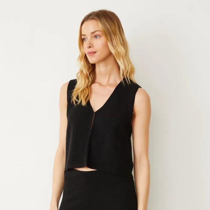 MONROW Tanks Boucle Knit Vest 8211 Women MONROW Tanks Boucle Knit Vest 8211 Women