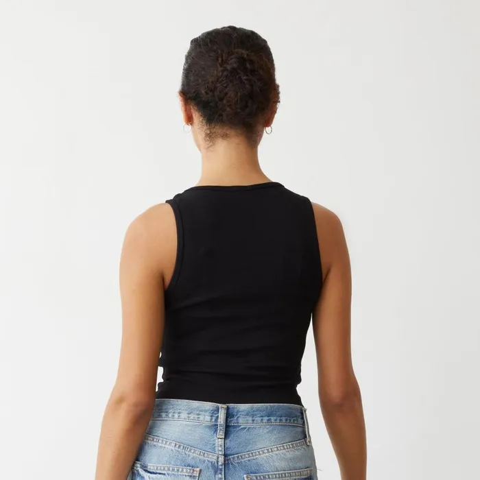 MONROW Tanks Supima Rib Crop High Neck Tank 8211 Women