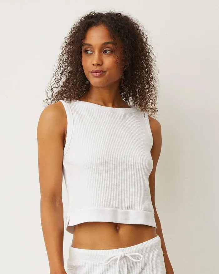 MONROW Tanks Waffle Boxy Tank 8211 Women