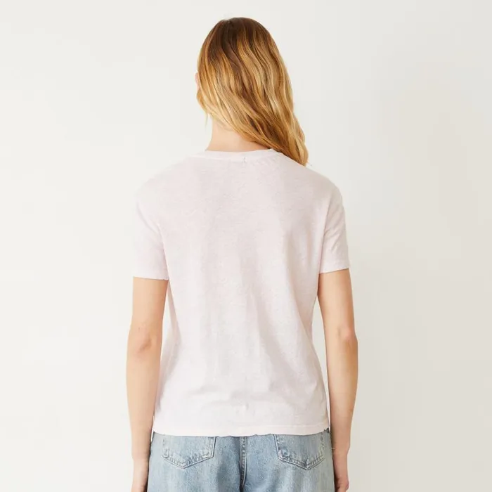 MONROW Tees Linen Jersey Basic Crew Neck Tee 8211 Women MONROW Tees Linen Jersey Basic Crew Neck Tee 8211 Women