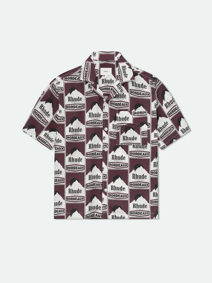 MOONLIGHT BORDEAUX SILK SHIRT Men Rhude Shirts