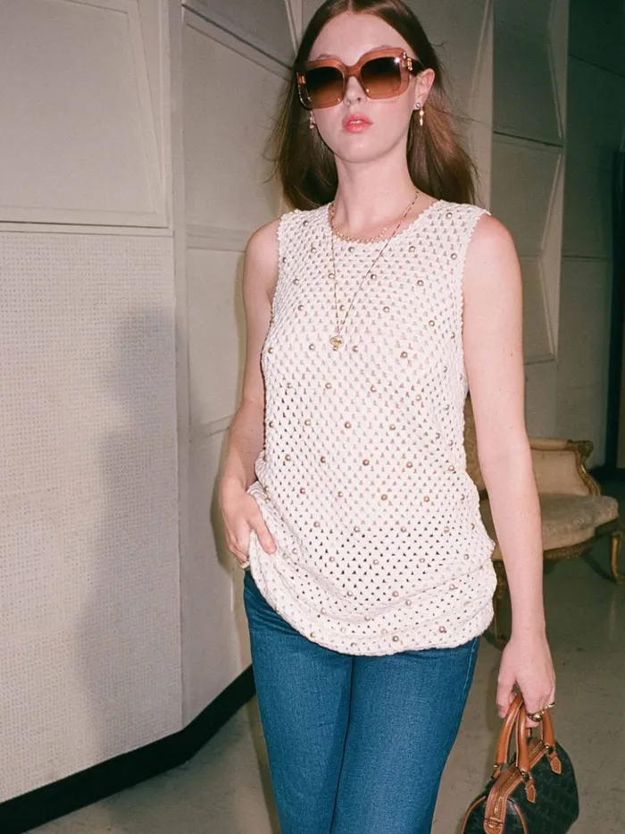 Mother Denim Gia Bone And Bead Crochet Dress Ivory 8211 Women