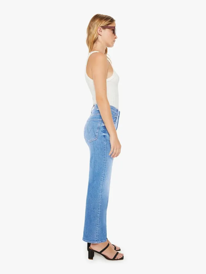 Mother Denim Petites Petites The Lil039 Zip Rambler Flood Wash Out Of The Blue 8211 Women