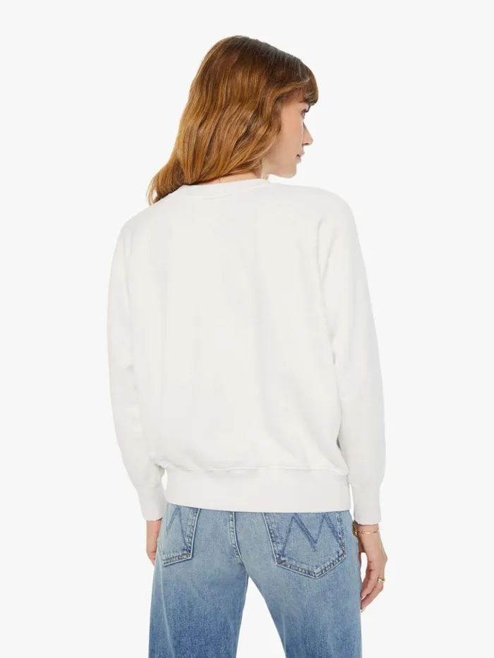 Mother Denim Rolling Stones Airbrush Shrunken Sweatshirt Vintage White 8211 Women