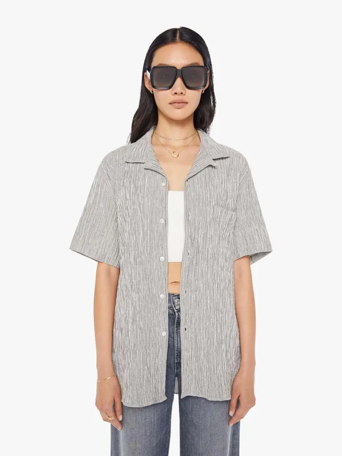 Mother Denim Silveira Shirt Black Stripe 8211 Women
