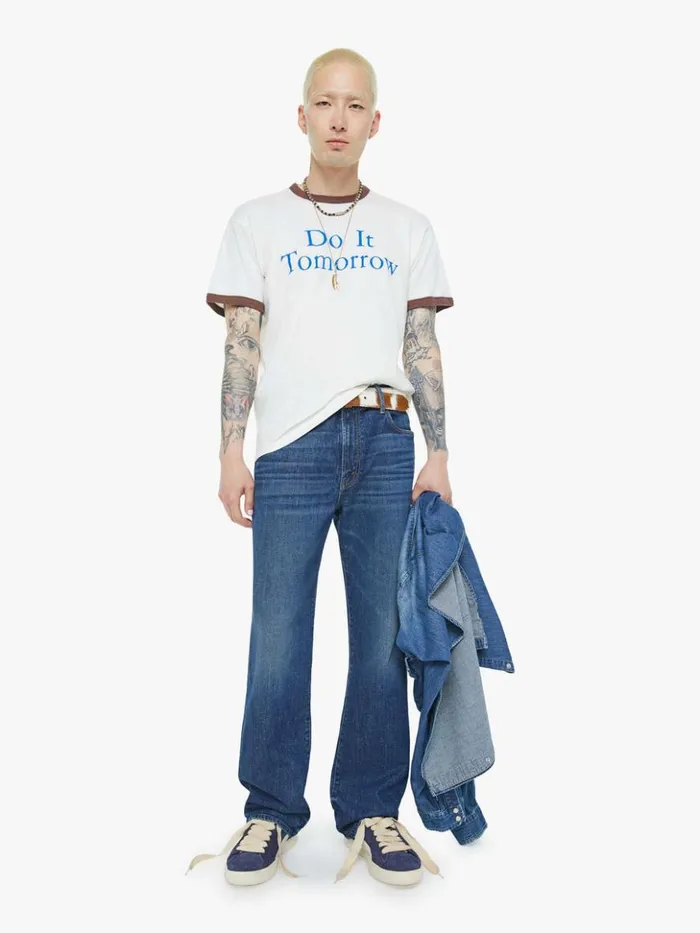 Mother Denim Tees The Lowdown Ringer Tee Do It Tomorrow 8211 Men