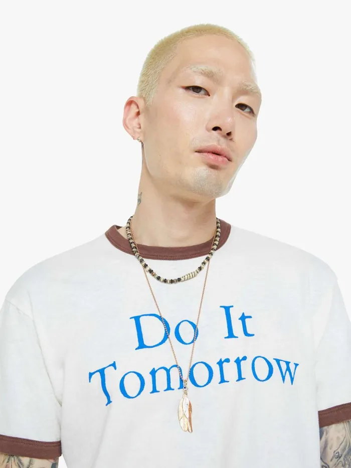 Mother Denim Tees The Lowdown Ringer Tee Do It Tomorrow 8211 Men