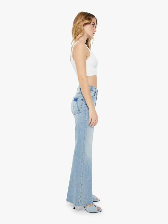 Mother Denim Wide Leg Petites The Lil039 Hustler Roller Fray Wash I Confess 8211 Women Mother Denim Wide Leg Petites The Lil039 Hustler Roller Fray Wash I Confess 8211 Women