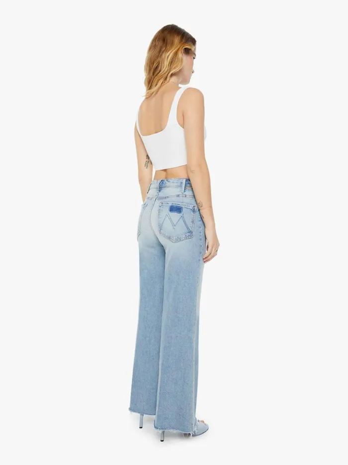Mother Denim Wide Leg Petites The Lil039 Hustler Roller Fray Wash I Confess 8211 Women Mother Denim Wide Leg Petites The Lil039 Hustler Roller Fray Wash I Confess 8211 Women