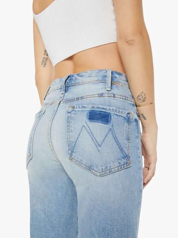 Mother Denim Wide Leg Petites The Lil039 Hustler Roller Fray Wash I Confess 8211 Women Mother Denim Wide Leg Petites The Lil039 Hustler Roller Fray Wash I Confess 8211 Women