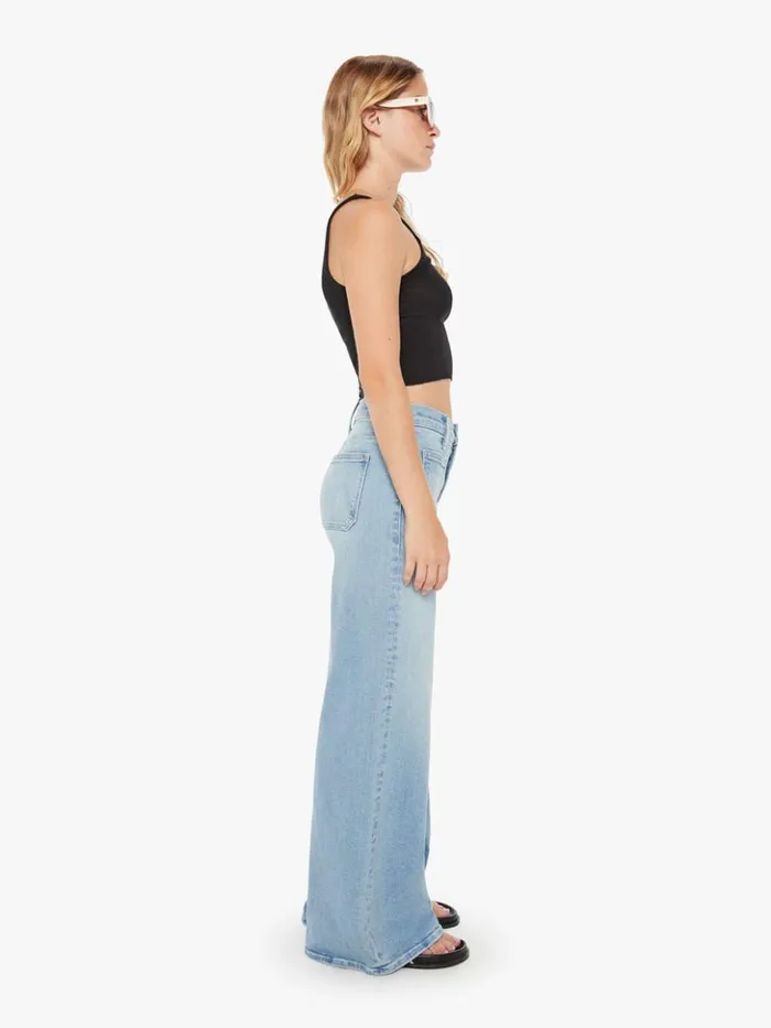 Mother Denim Wide Leg Petites The Lil039 Patch Pocket Undercover Sneak Wash California Cruiser 8211 Women