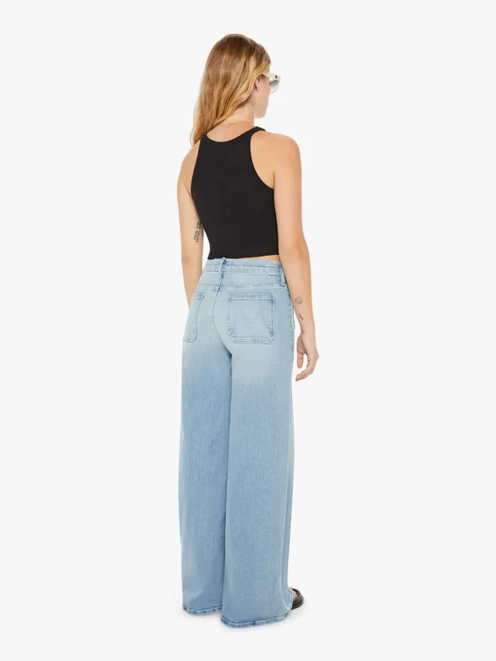 Mother Denim Wide Leg Petites The Lil039 Patch Pocket Undercover Sneak Wash California Cruiser 8211 Women