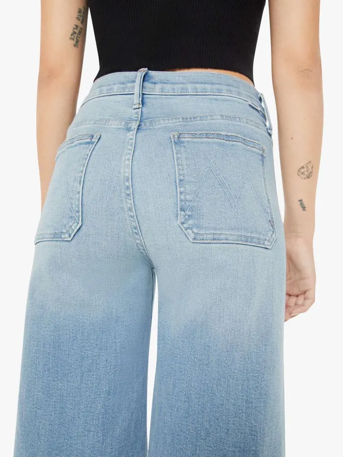 Mother Denim Wide Leg Petites The Lil039 Patch Pocket Undercover Sneak Wash California Cruiser 8211 Women