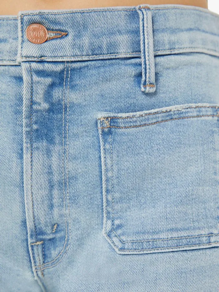 Mother Denim Wide Leg Petites The Lil039 Patch Pocket Undercover Sneak Wash California Cruiser 8211 Women