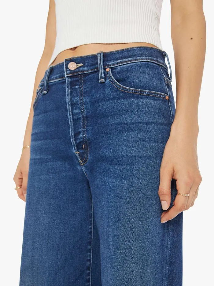 Mother Denim Wide Leg The Ditcher Roller Sneak Wash Yakkity Yak 8211 Women