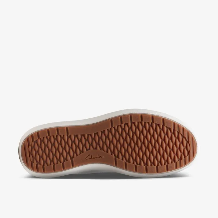 Nalle Lace White Leather Women Clarks Sneakers