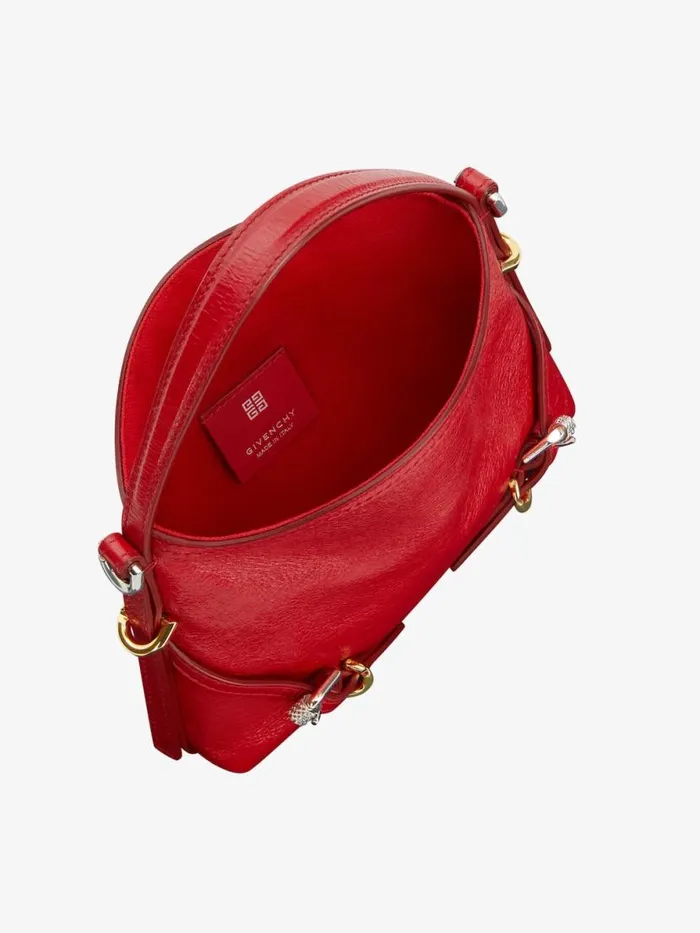 Nano Voyou Bag In Leather Vermillon Women Givenchy Crossbody Bags