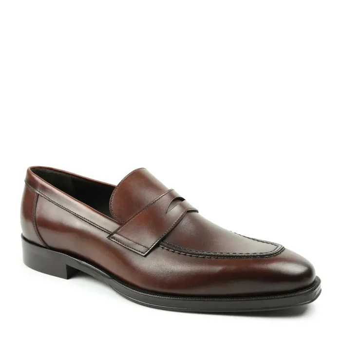 Nathan Penny Loafer 8211 Rust Men Bruno Magli Casual Shoes