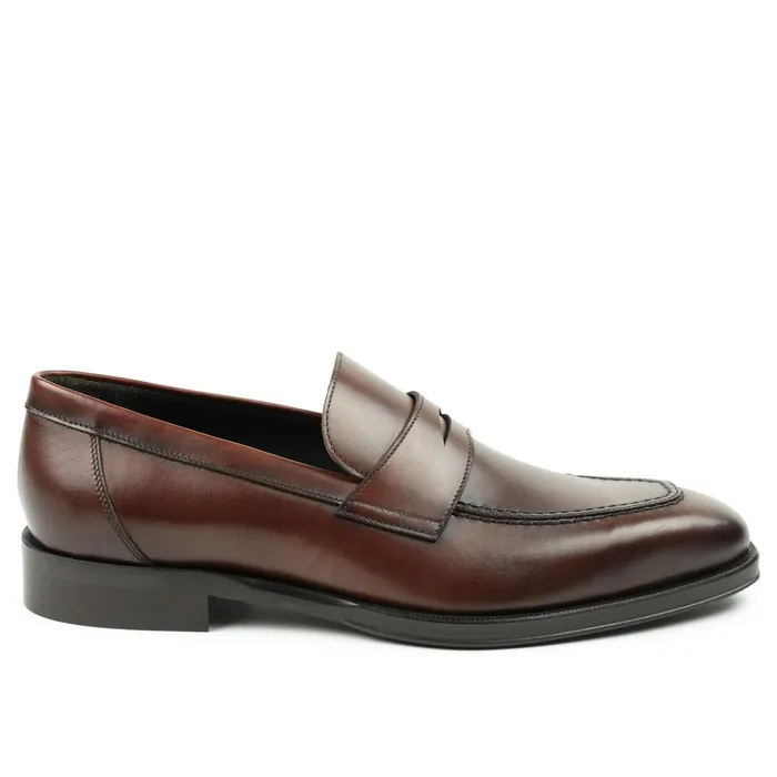 Nathan Penny Loafer 8211 Rust Men Bruno Magli Dress Shoes