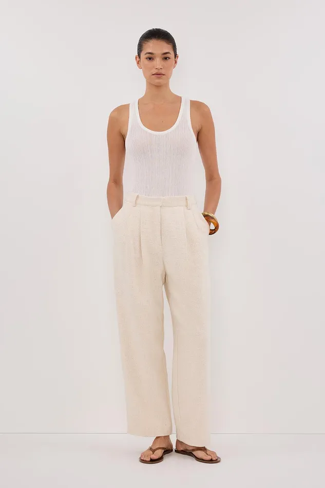 NIA NATURAL OPEN WEAVE PANT Women DISSH Pants