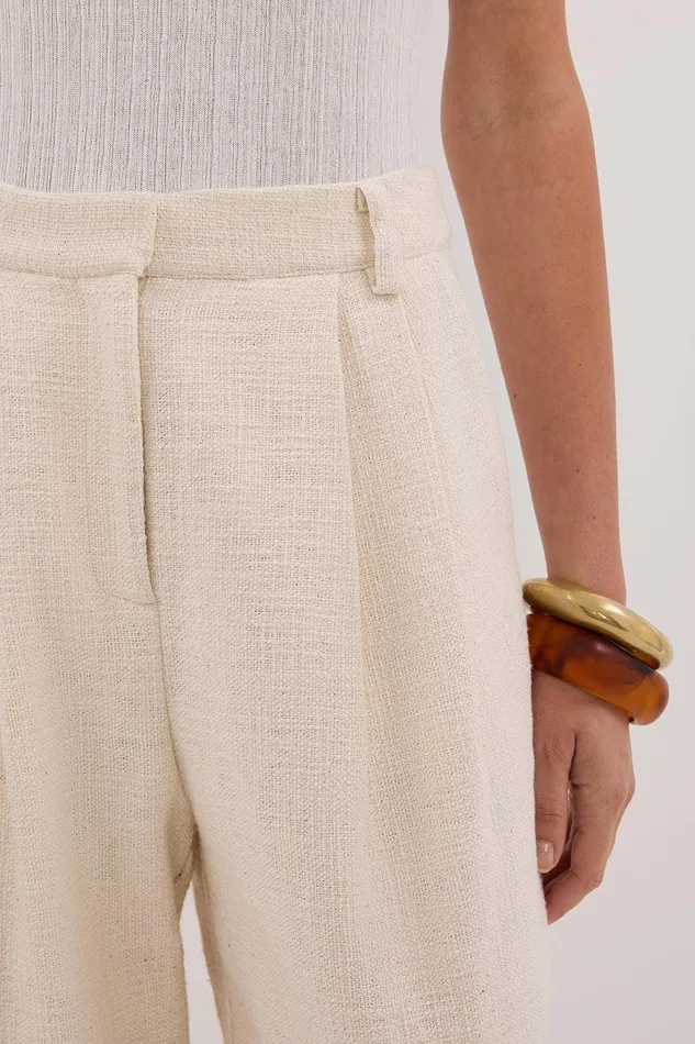 NIA NATURAL OPEN WEAVE PANT Women DISSH Pants