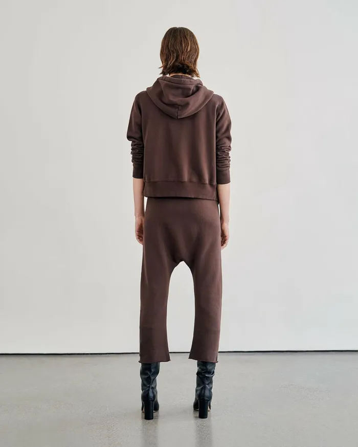 Nili Lotan CALLIE ZIP UP HOODIE Cocoa Women Knits and Sweaters