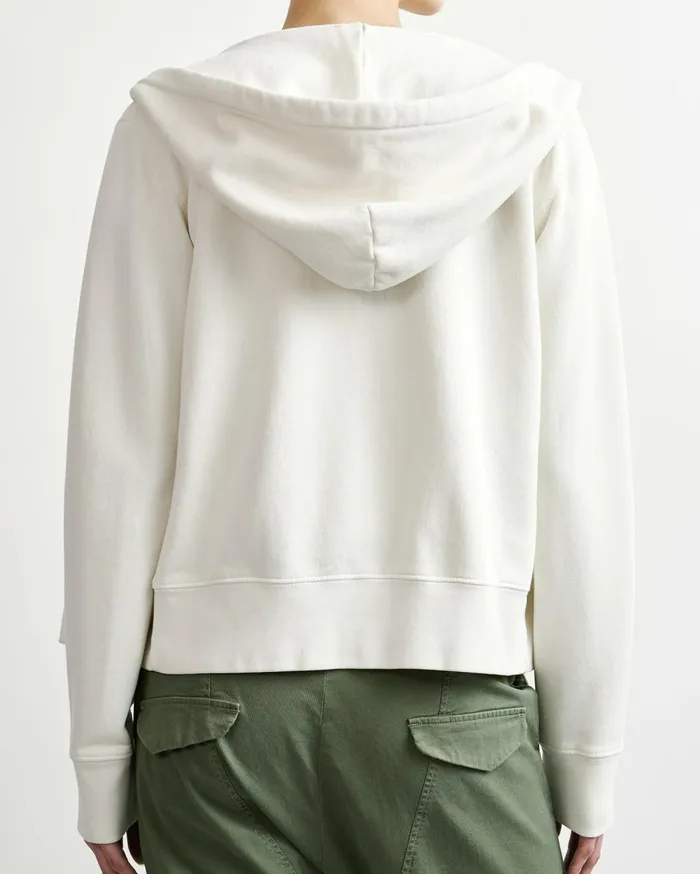 Nili Lotan CALLIE ZIP UP HOODIE Cocoa Women Knits and Sweaters