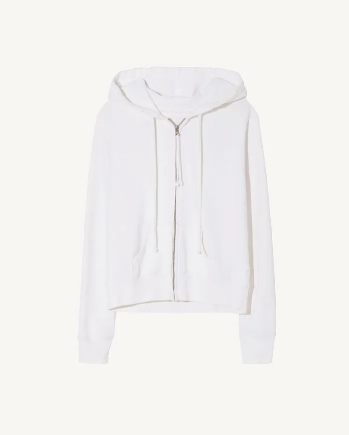 Nili Lotan CALLIE ZIP UP HOODIE Cocoa Women Knits and Sweaters
