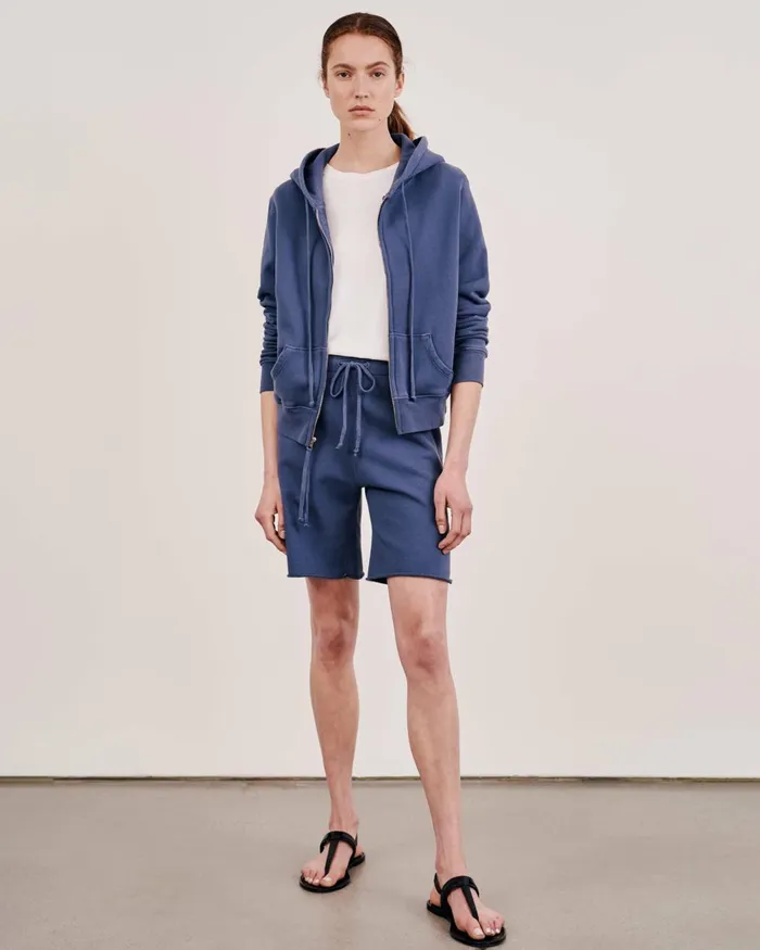 Nili Lotan CALLIE ZIP UP HOODIE Cocoa Women Knits and Sweaters