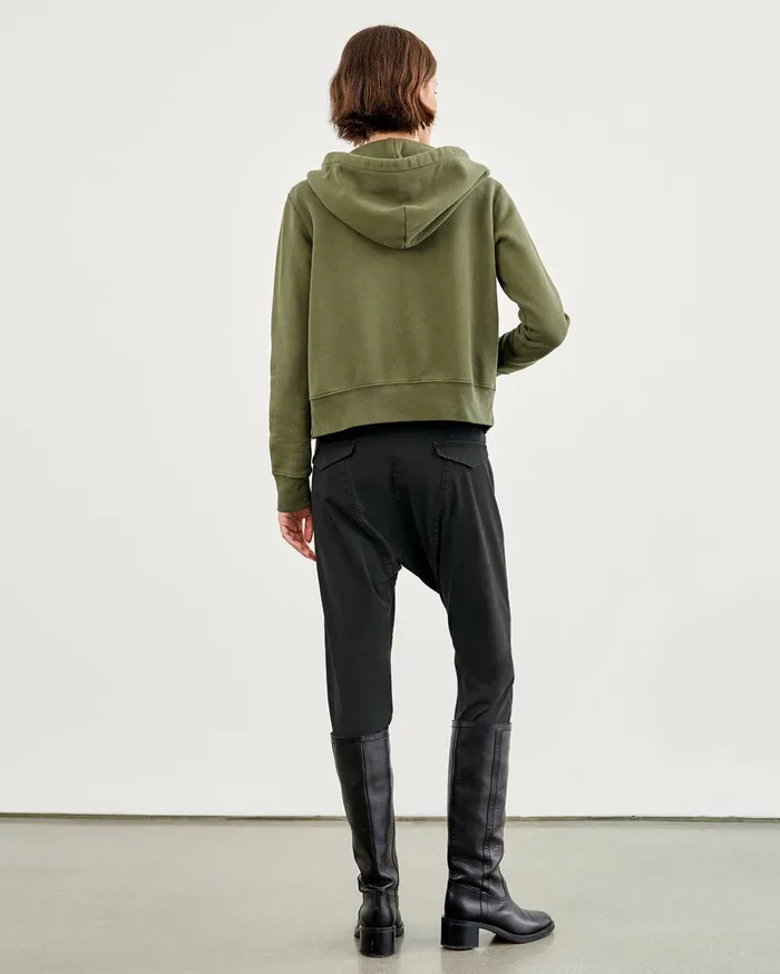 Nili Lotan CALLIE ZIP UP HOODIE Cocoa Women Knits and Sweaters