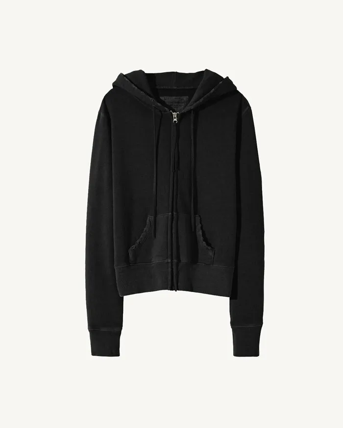Nili Lotan CALLIE ZIP UP HOODIE Cocoa Women Knits and Sweaters
