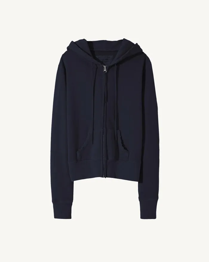 Nili Lotan CALLIE ZIP UP HOODIE Cocoa Women Knits and Sweaters