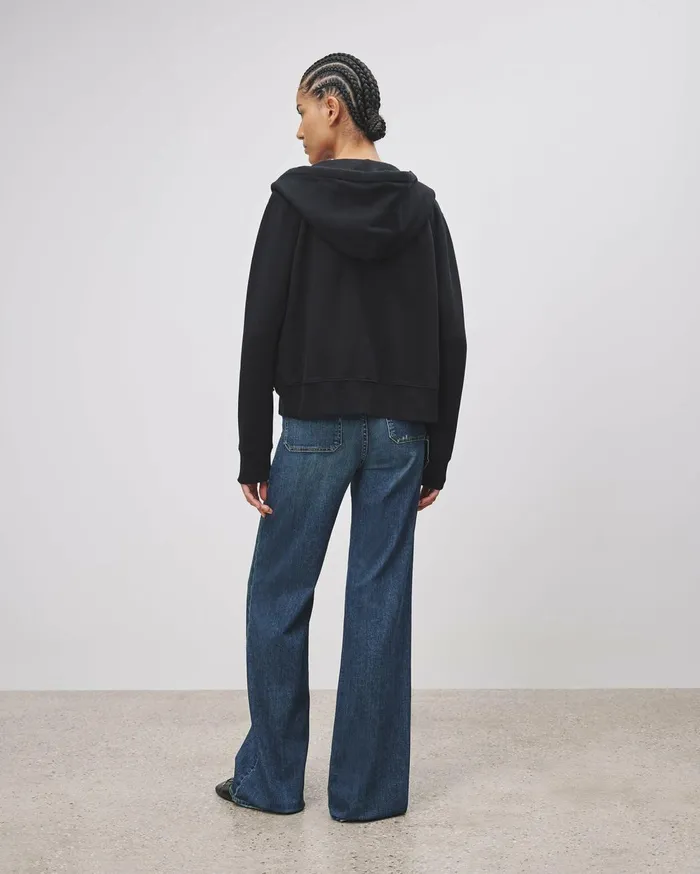 Nili Lotan CALLIE ZIP UP HOODIE Cocoa Women Knits and Sweaters