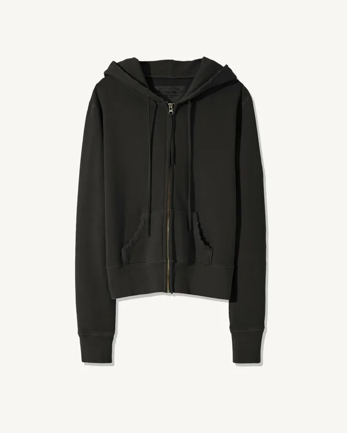 Nili Lotan CALLIE ZIP UP HOODIE Cocoa Women Knits and Sweaters
