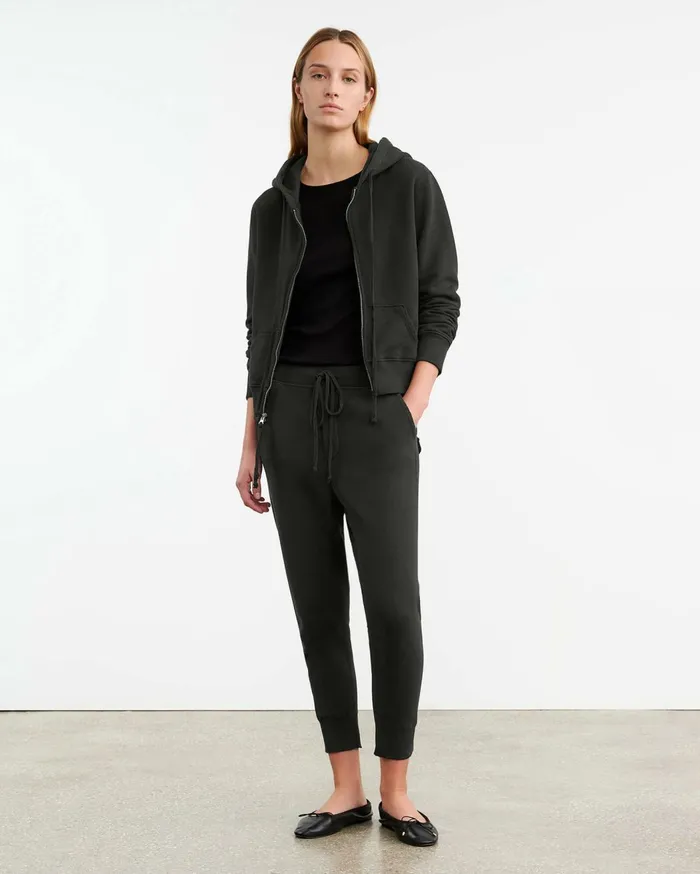Nili Lotan CALLIE ZIP UP HOODIE Cocoa Women Knits and Sweaters