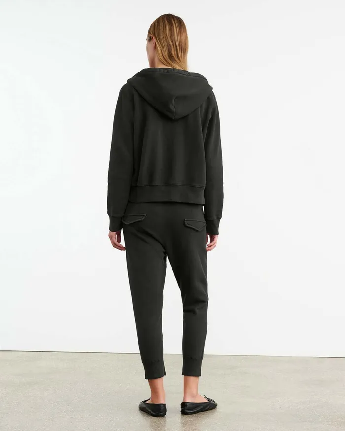Nili Lotan CALLIE ZIP UP HOODIE Cocoa Women Knits and Sweaters
