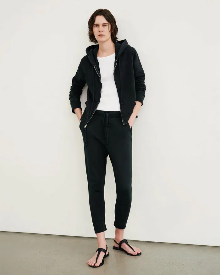 Nili Lotan CALLIE ZIP UP HOODIE Cocoa Women Knits and Sweaters
